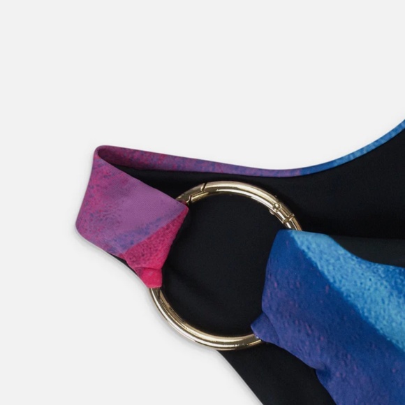 Louisa Ballou Medusa Print Half Moon Multicolor One-Piece Swimsuit XS - Picture 3 of 6